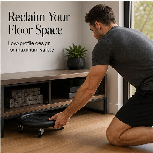 CoreForge – 360° Swivel Core Disc with Anti-Slip Grip and Knee Mat + 50% OFF features