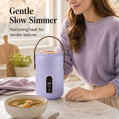 Simmerkin – Ceramic Liner Touch-Control Mini Stew Pot + 50% OFF features