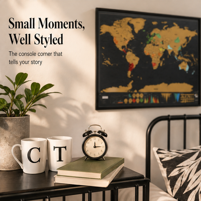 Wanderfoil – Gold Foil Scratch-Off World Map Travel Wall Art + 50% OFF features