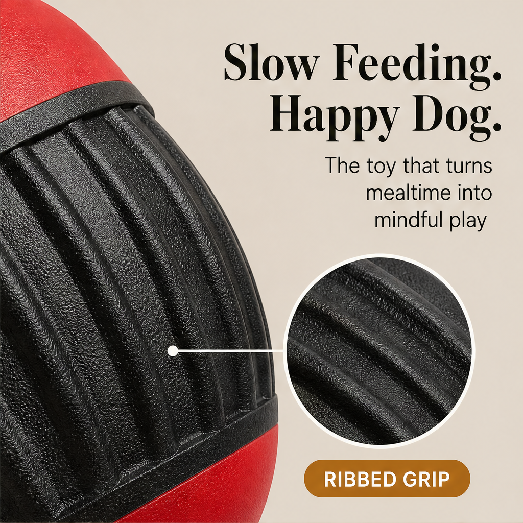 Rovella – Slow-Feeding Rolling Puzzle Dog Toy + 50% OFF features