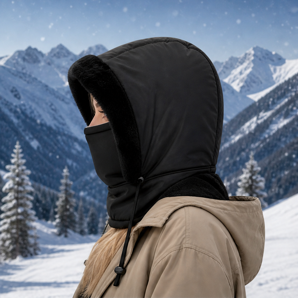 Hearthguard – Plush-Lined Thermal Hood with Built-In Face Mask + 50% OFF lifestyle