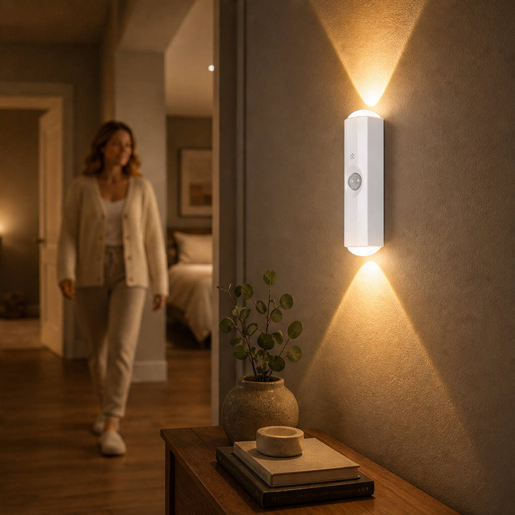 Glowarc – Dual-Beam Motion Sensor Wall Light, No Wires, Rechargeable + 50% OFF lifestyle