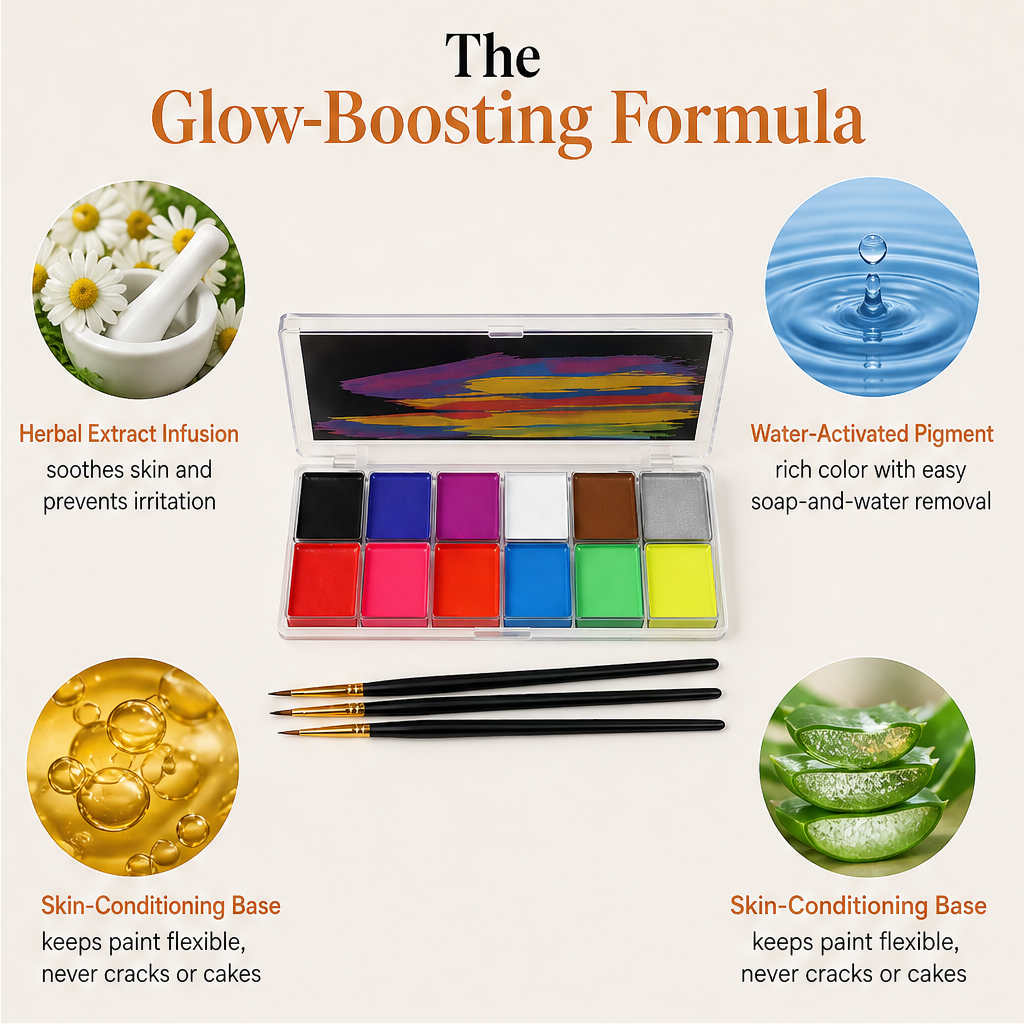 Hueforge – Smooth, Highly Pigmented, Long-Lasting Face Body Paint Palette + 50% OFF detail
