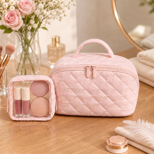 Layflat Studio – 180° Lay-Flat Quilted Travel Makeup Bag + 50% OFF lifestyle