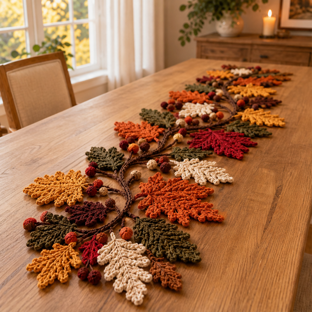 Maplecrest – Hand-Crocheted Leaf Table Runner That Never Wilts + 50% OFF lifestyle