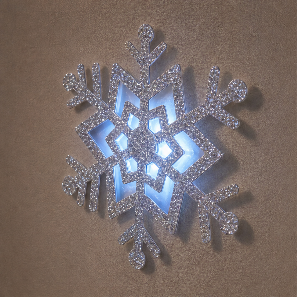 Snowglint – Glowing Glitter LED Snowflake Wall Sticker + 50% OFF lifestyle