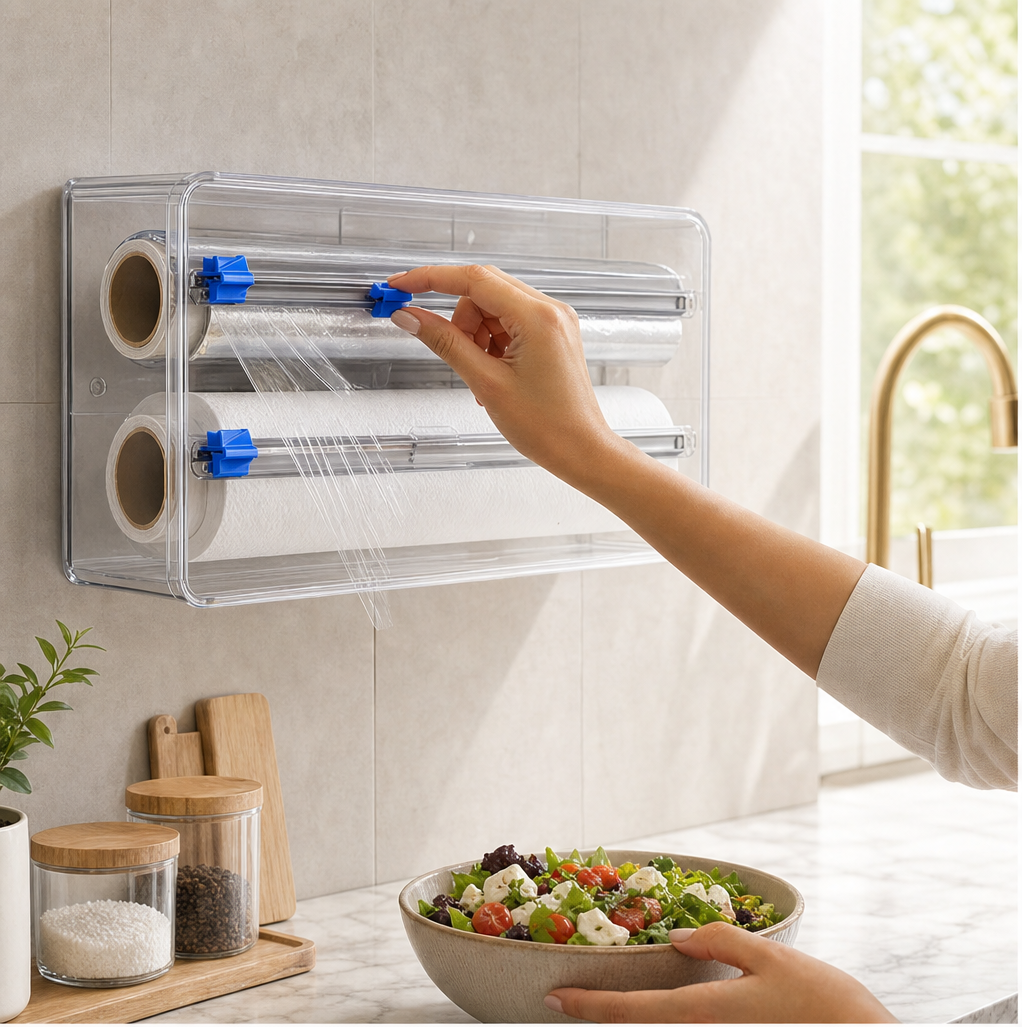 Slidewick – Dual-Roll Wall-Mounted Cling Film and Foil Cutter + 50% OFF lifestyle