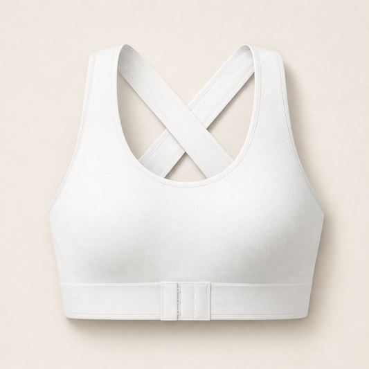 Poseline – Cross-Back Posture Support Wireless Bra + 1+1 FREE White