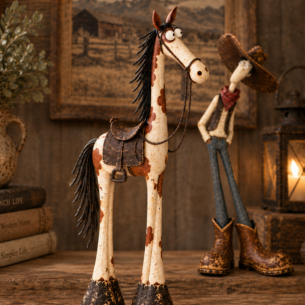 Barnwick – Hand-Painted Cowboy & Horse Figurine Duo + 50% OFF lifestyle