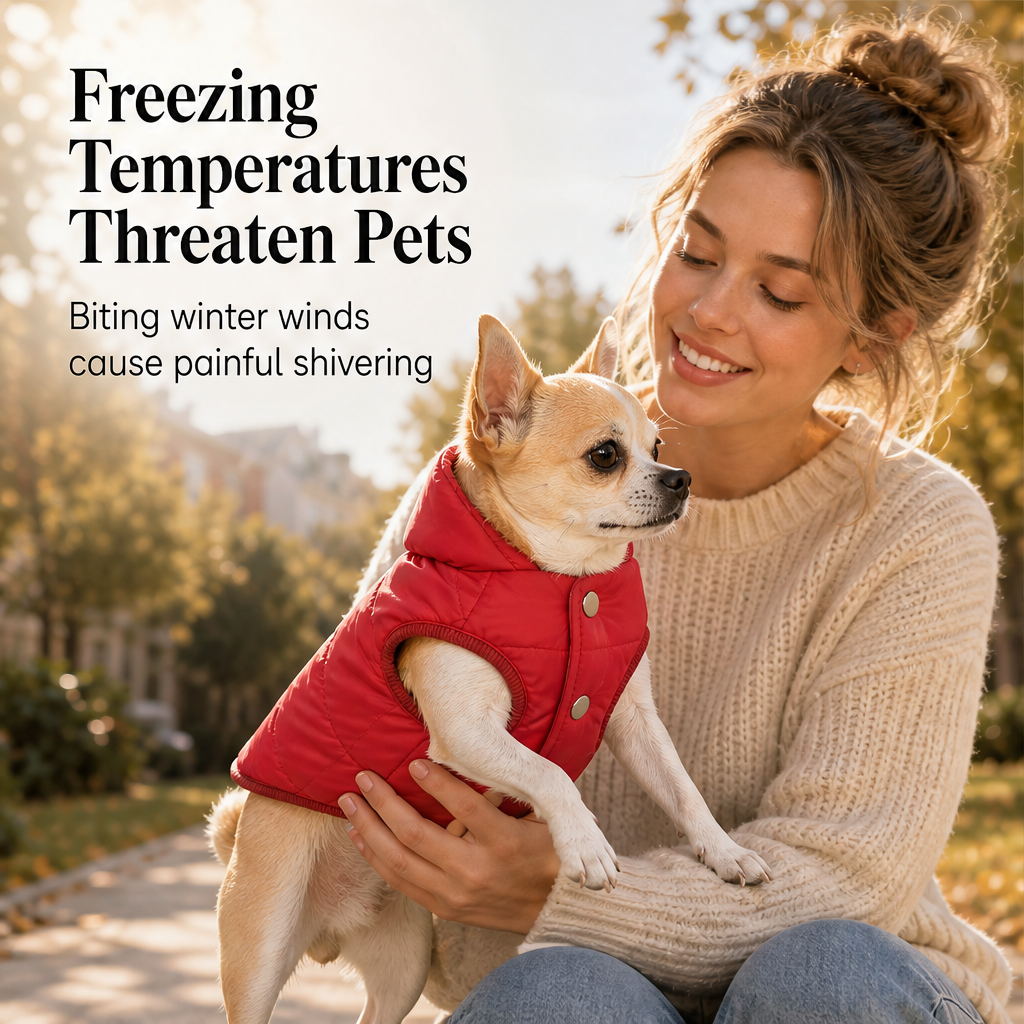 Pawthaven – Windproof Fleece-Lined Hooded Dog Coat with Harness Ring + 50% OFF features