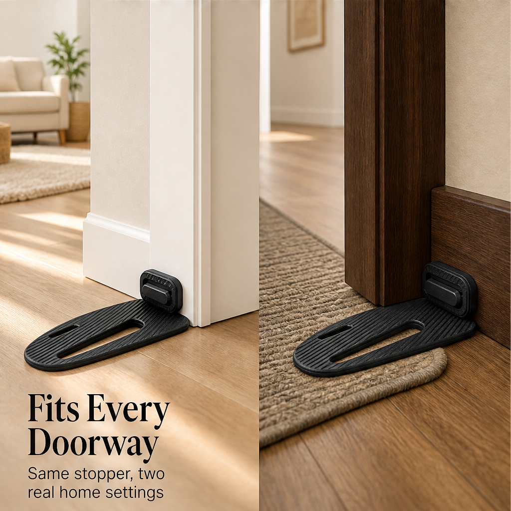 Hushmount – No-Punch Foot-Lock Door Stopper & Wall Protector + 50% OFF detail