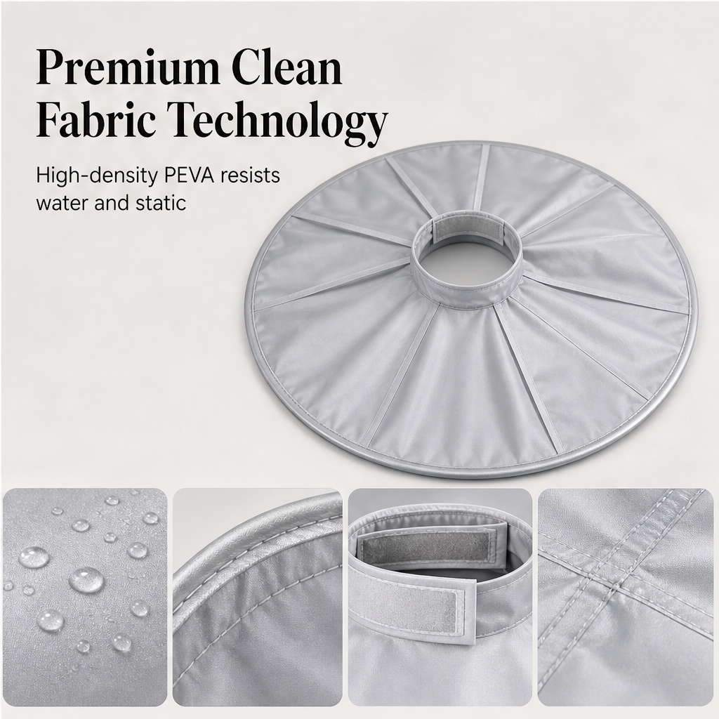 Clipvale – Foldable Waterproof Hair Catcher Cape for Home Haircuts + 50% OFF features