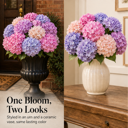 Fernvale Bloom – UV-Resistant Silk Hydrangea Heads for Outdoor Planters + 50% OFF detail