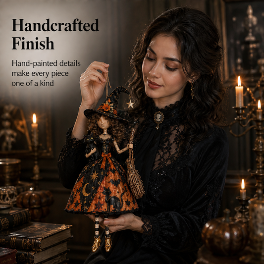 Witchwood Hollow – Hand-Painted Gothic Witch Hanging Decor, Set of 3 + 50% OFF features