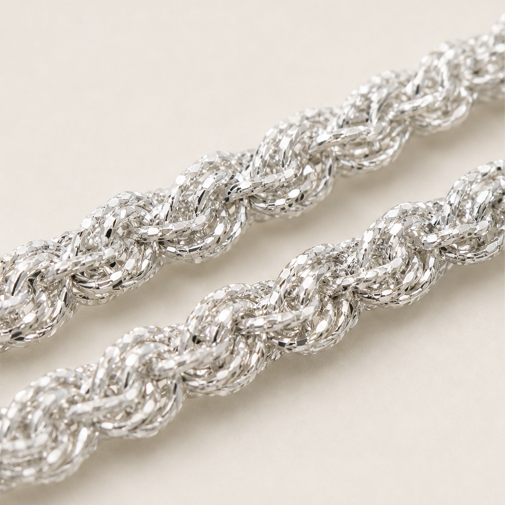 Sunclasp – Double-Layer Sparkle Chain Silver Ankle Bracelet + 1+1 FREE detail