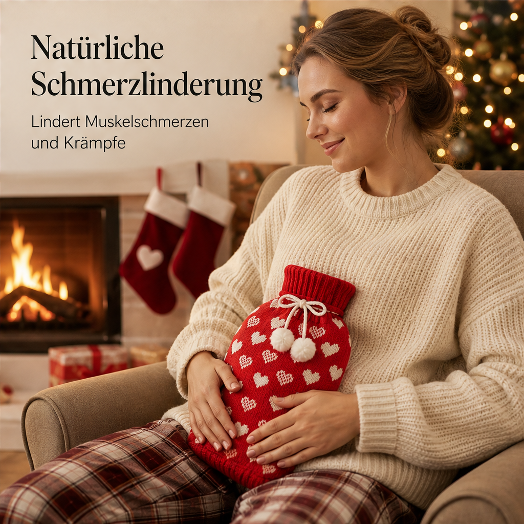 Cozybrae – Extra-Long Knit-Cover Hot Water Bottle for Aches & Cold Nights + 50% OFF features