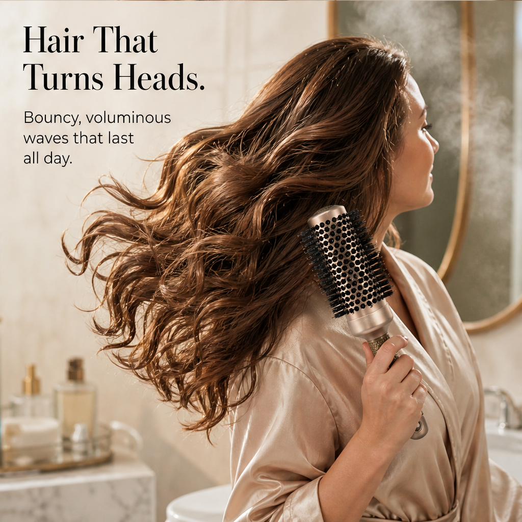 Aurenne – Vented Round Brush for Volume, Shine & Fast Blowouts + 50% OFF features