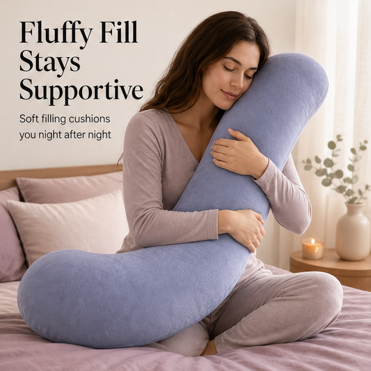 Cradleluxe – Full-Body Curve Support Pillow with Washable Cover + 50% OFF features