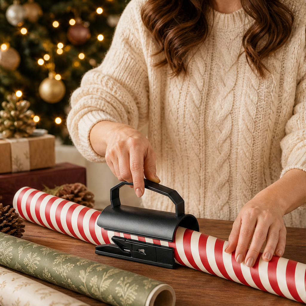 GlideSnip – Hidden-Blade Wrapping Paper Roll Cutter + 50% OFF lifestyle