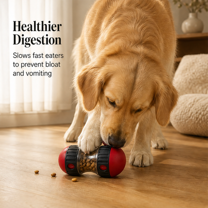 Rovella – Slow-Feeding Rolling Puzzle Dog Toy + 50% OFF features