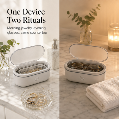 SparkleWave – 3-Minute Ultrasonic Deep Cleaner for Glasses & Jewelry + 50% OFF detail