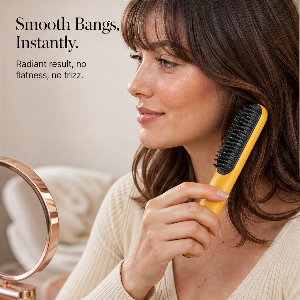 Cresslyn – Cordless Rechargeable Heated Styling Comb for Bangs and Volume + 50% OFF features