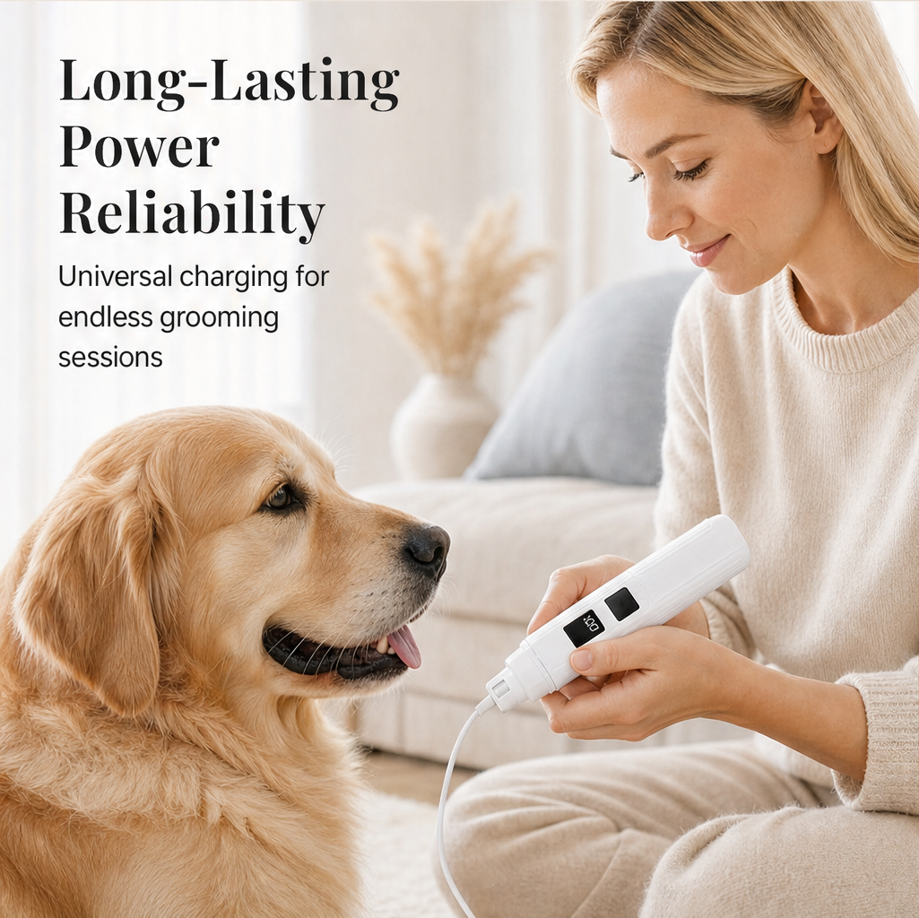 Pawsera – Whisper-Quiet Painless Electric Pet Nail Grinder + 50% OFF features