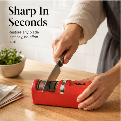 Honeforge – Cordless Diamond Wheel Automatic Knife Sharpener + 50% OFF features