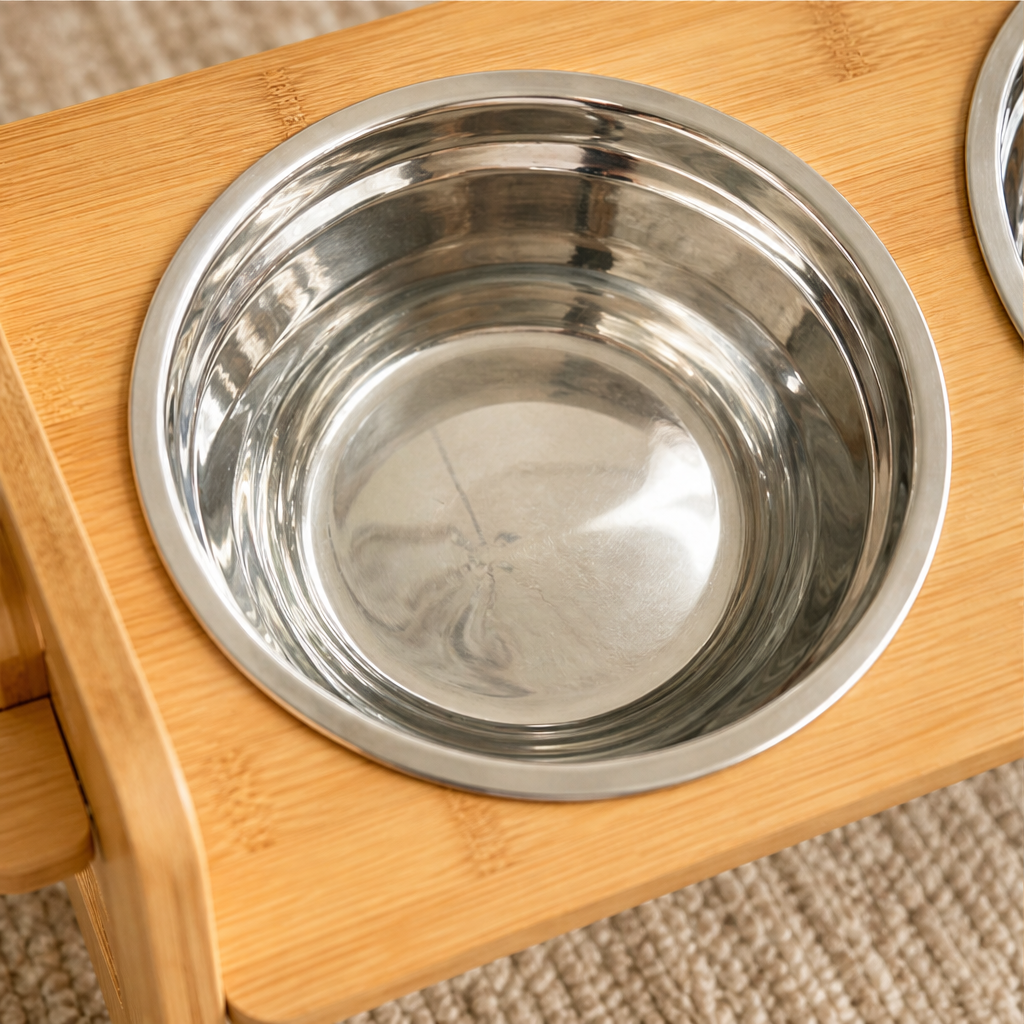 Elevora – Adjustable Height Bamboo Elevated Dog Feeder + 50% OFF lifestyle