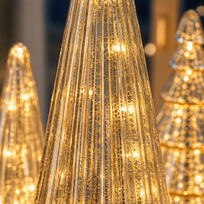 Glowmere – Mercury Glass LED Christmas Trees, Set of 5 + 50% OFF lifestyle