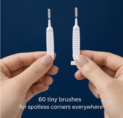 CrevixPro – Tiny Crevice Cleaning Brushes, 30 Pack + 1+1 FREE lifestyle