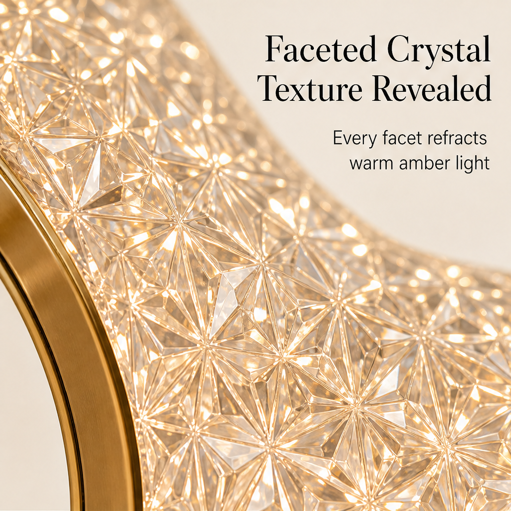 Luxelume – Faceted Crystal Heart Touch Night Light, 3-Tone Glow + 50% OFF detail