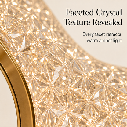 Luxelume – Faceted Crystal Heart Touch Night Light, 3-Tone Glow + 50% OFF detail