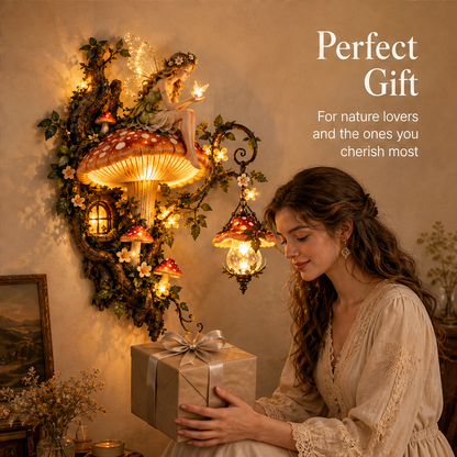Thistlemoor – Hand-Sculpted Glowing Fairy Mushroom Wall Light + 50% OFF features
