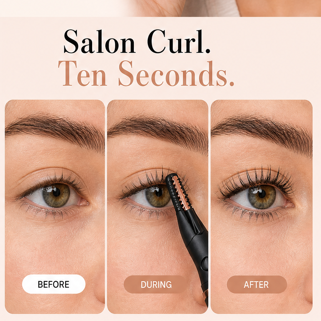 Lashfen – Heated Ceramic Curler for All-Day Natural Lash Curl + 1+1 FREE features