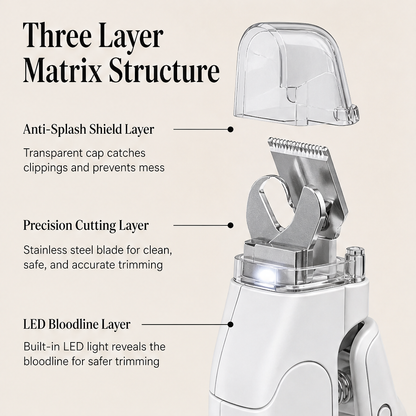 Nailwick – LED Bloodline Light, Anti-Splash 2-in-1 Pet Nail Clipper + 50% OFF detail