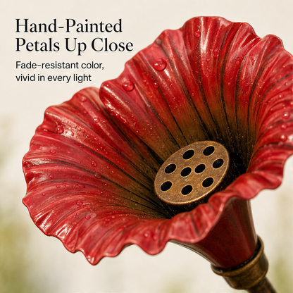 Larkspur & Wren – Hand-Painted Hummingbird Feeder Garden Stake + 50% OFF detail