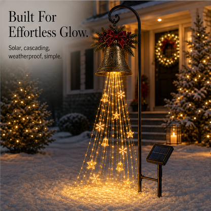 Hollowbrook – Solar Bronze Bell Cascade Christmas Yard Light + 50% OFF features