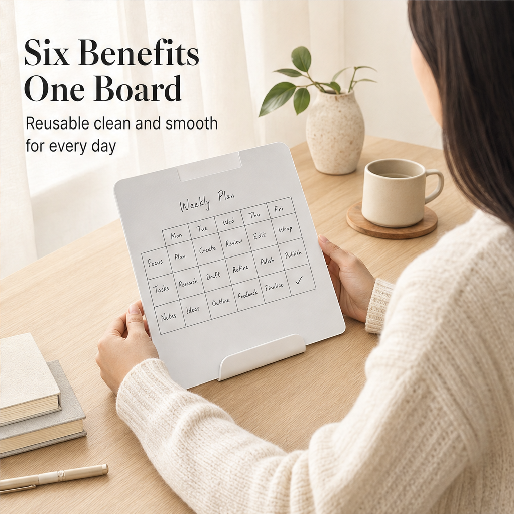 Clarislate – Inkless Reusable Magnetic Drawing Board with Pen + 50% OFF features