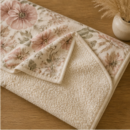 Blossette Home – Reversible Sherpa Floral Throw Blanket lifestyle