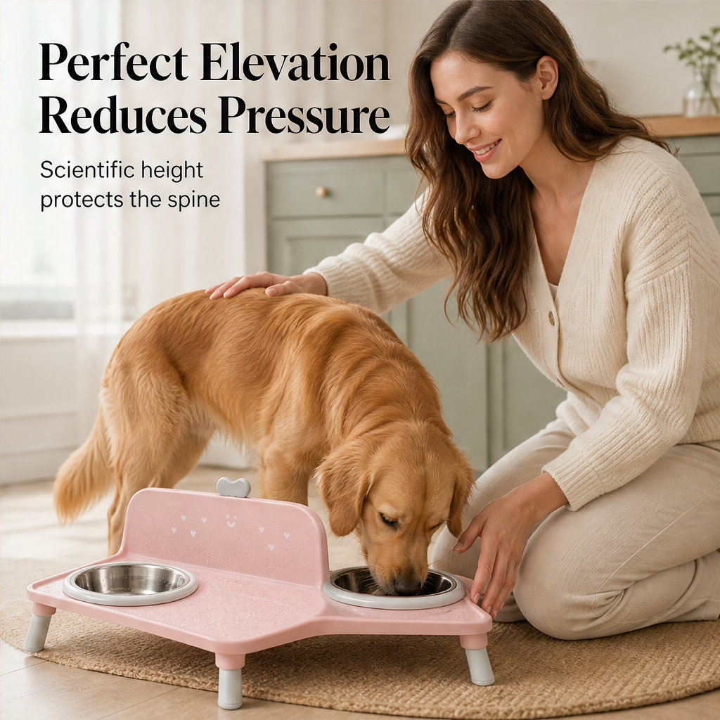 Nuzzlift – Elevated Detachable Double Bowl Pet Feeder + 50% OFF features