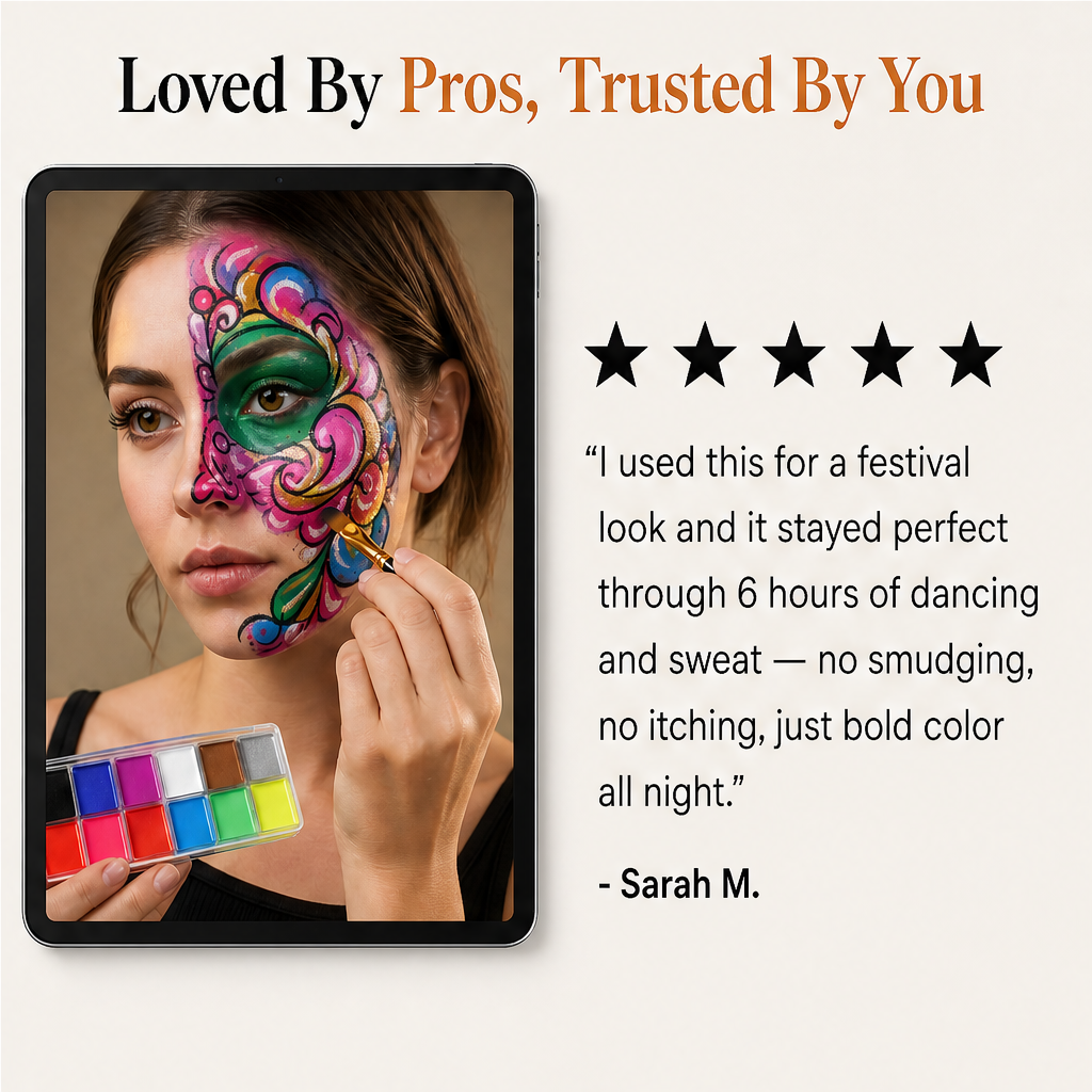 Hueforge – Smooth, Highly Pigmented, Long-Lasting Face Body Paint Palette + 50% OFF detail