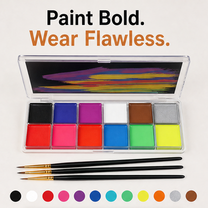 Hueforge – Smooth, Highly Pigmented, Long-Lasting Face Body Paint Palette + 50% OFF features