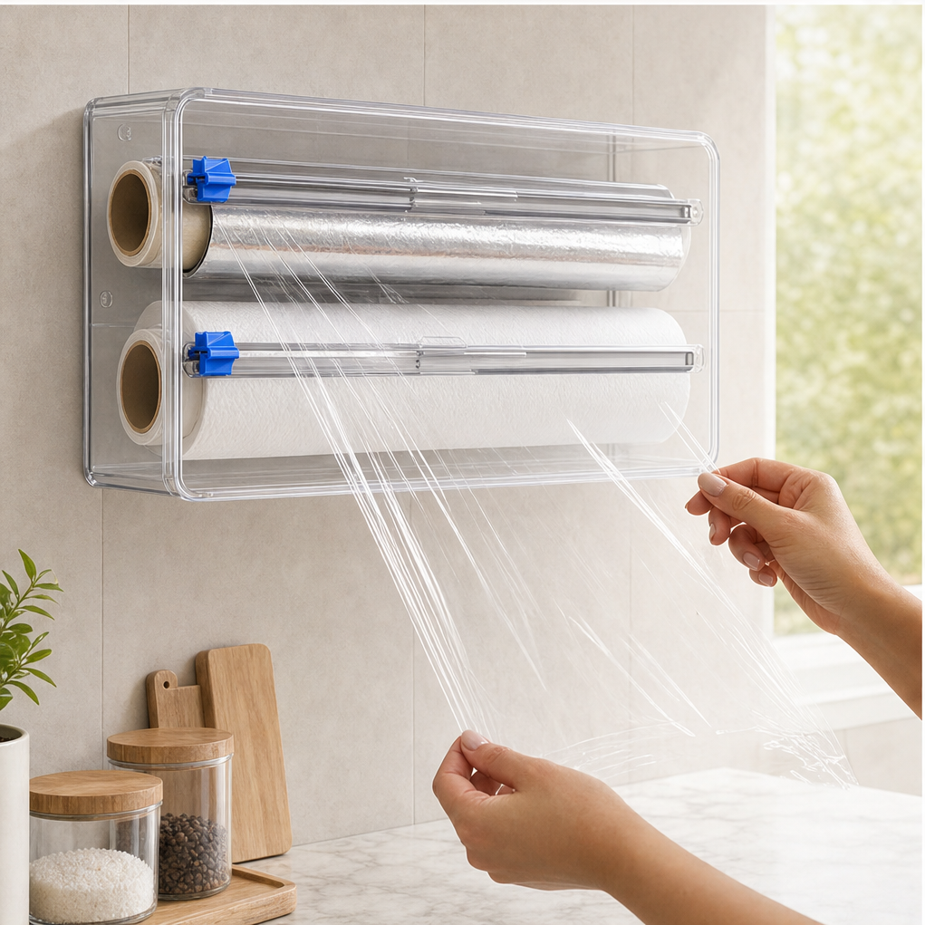 Slidewick – Dual-Roll Wall-Mounted Cling Film and Foil Cutter + 50% OFF lifestyle