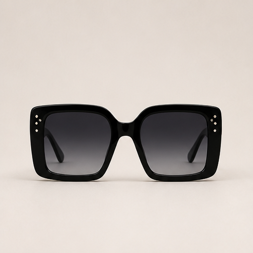 Bellaframe – Oversized Square Frame Gradient Lens Sunglasses Black