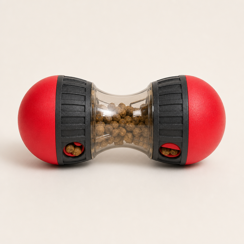 Rovella – Slow-Feeding Rolling Puzzle Dog Toy + 50% OFF Red