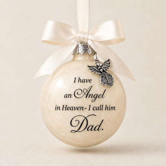 Foreverbloom – Personalized Angel Charm Memorial Christmas Ornament + 50% OFF Ivory