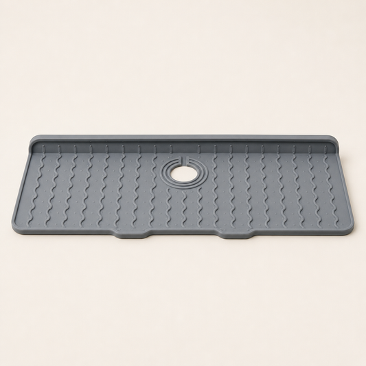 Drynova – Sloped Drain Silicone Faucet Splash Guard Mat + 50% OFF Grey