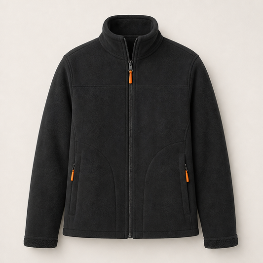 Sherpelle – Sherpa-Lined Reversible Mock Neck Zip Jacket + 50% OFF Black