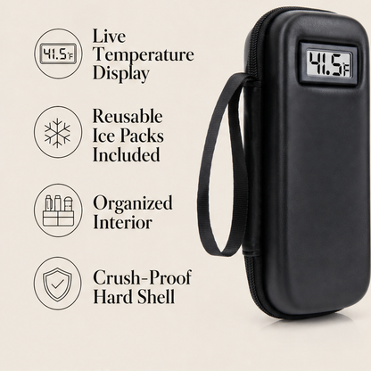 Glacelle – Insulin Cooler Case with Live Temperature Display + 50% OFF features